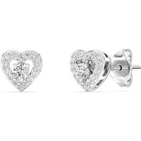 Itsy Bitsy by Gilded Sterling Silver Diamond Stud Earrings, 1/6 CTTW, SI1 F-Color Lab Grown Diamonds, Push Back in Saudi Arabia