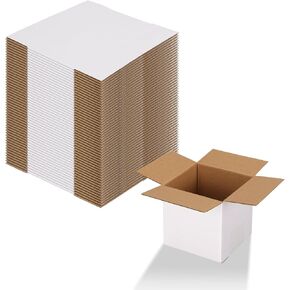 Calenzana 4x4x4 Shipping Boxes Set of 50, Small Corrugated Cardboard Box for Mailing Packing Gifts, White in Kuwait