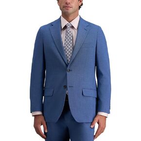 J.M. Haggar Men's Premium Stretch Tailored Fit Subtle Pattern Suit Separates Jackets, Dark Navy-Pant in Saudi Arabia