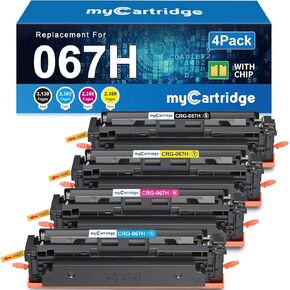 مجموعة خراطيش الحبر myCartridge 067H MF656Cdw LBP632Cdw المتوافقة مع حبر Canon 067H 067 عالي الإنتاجية لحبر الطابعة Color ImageCLASS MF654Cdw LBP633Cdw MF652Cdw MF653Cdw، 4 عبوات in Kuwait