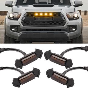 4Pcs LED Grille Lights Waterproof Amber LED Front Grille Lamp for Toyotaa Grille Light 2016-2019 Tacoma TRD Pro Grille with Wiring Harness Fuse Adapter… in Kuwait