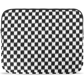 Puffy Laptop Sleeve 15-16 inch, Cute Knitted Protective Carrying Case for Women & Men, Compatible with MacBook Pro 16-Inch M4, 15.6 Inch Tablets Notebook (Checkered Black) in Kuwait