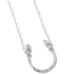 Lucky Horseshoe Necklace Hammered 18 inch chain length in Kuwait