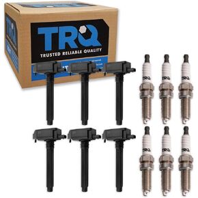 TRQ Ignition Kit Ignition Coil Spark Plugs Compatible with 17-21 Chrysler 16-21 Dodge Jeep 19-21 Ram in Kuwait