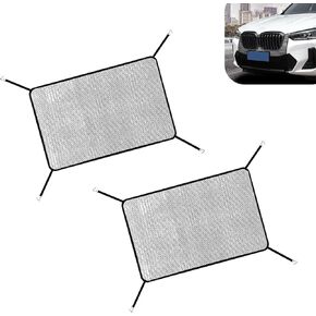 شبكة شبكية للسيارة، شبكة حماية لخزان مياه المحرك مقاومة للغبار والقطط، غطاء عزل للشبكة الأمامية عالي الكثافة مع تركيب حبل خطاف، لمعظم السيارات (أسود #43.3 بوصة × 29.5 بوصة) in Kuwait