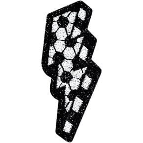 Soccer Iron On Patches, Sports Glitter Lightning Bolt Iron On Patches for Clothes, Clothing, Jackets, Backpacks, Demin, Jeans, Hats & Caps. Embroidered Appliques. World Cup 2026 Merchandise. in Saudi Arabia