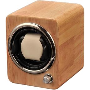 صندوق لف ساعة من الخشب الصلب من بيسكوت لساعات أوتوماتيكية واحدة للرجال مع محرك ياباني هادئ و4 إعدادات وضع الدوران in Kuwait