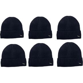 قبعة شتوية رياضية محبوكة ذات لون سادة ومبطنة بالقطيفة فائقة النعومة in Kuwait