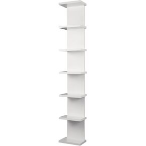 7-Tier Wall Shelf Unit - Compact Display Floating Shelves,Lack Floating Shelf, Vertical Column Wall Decor Mount Float Storage Organizer Tall Tower Shelves for Bedrooms, Living Rooms in Kuwait