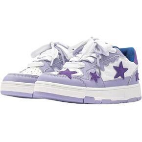 أحذية رياضية مكتنزة بطبعة نجوم ZQW للنساء والرجال برباط عند مقدمة مستديرة Y2K مريحة وخفيفة الوزن ومسامية على طراز تزلج كاجوال يومي للمدرسة ملابس الشارع الربيعية in Kuwait