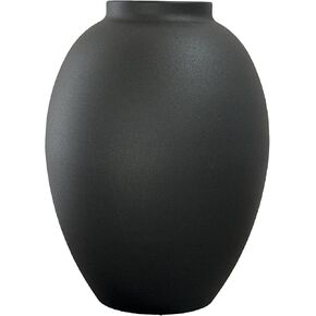 Tara 9" Round Decorative Vase for Flowers - Matte White & Black Modern Vase Home Decor - Minimalist Iron Flower Vase for Table Centerpieces, Bookshelf, Office in Kuwait