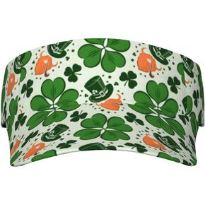 St Patrick's Day Shamrock Green Style Sport Visor Sun Sports Visor Hat Visor Adjustable Cap for Women and Men in Saudi Arabia