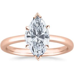 Houston Diamond District 1 to 5 Carat Lab Grown Solitaire Marquise Cut IGI CERTIFIED Diamond Engagement Ring (E-F Color VS2-SI1 Clarity) in Kuwait