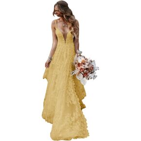 فساتين زفاف نسائية من التول بوهو للعروس 2026 فستان زفاف بسيط على الشاطئ مع ذيل فستان الزفاف in Kuwait