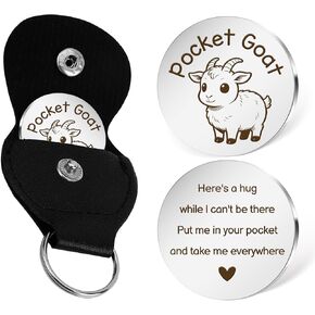 Goat Themed Gifts Goat Keychain Cute Animal Pocket Hug Token Emotional Support Gift Small Easter Christmas Gifts for Goats Lovers Boyfriend Girlfriend Son Daughter Best Friend Women Men in Saudi Arabia