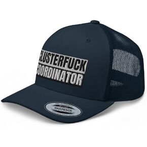 Clusterfuck Coordinator Curved Bill Trucker Hat Mid Crown Adjustable Funny Adult Humor Cap in Kuwait