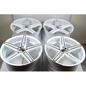 18" Wheels Rims ddr talon White with Polished Face Finish 18x8 5x114.3 35mm Offset 5 Lugs 5x4.5" (Set of 4) in Saudi Arabia