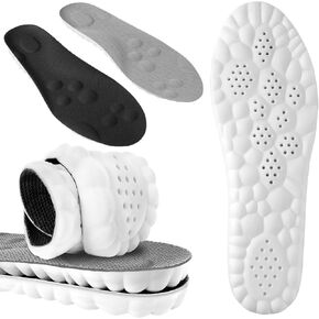 2 Pairs 4D Cloud Insole Soft Memory Foam Cushioning Insoles Relieve Foot Pain,Super Soft for Sports,Running Insoles in Saudi Arabia