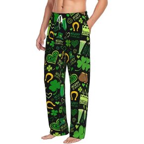 Men Flannel Pajama Pants Lounge Bottoms Soft Sleep Pj Pant With Pockets Adjustable Drawstring in Saudi Arabia