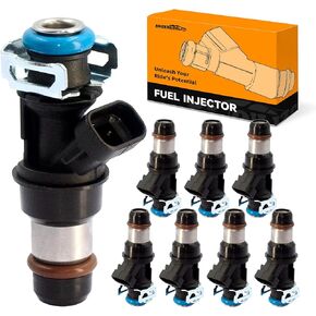 محاقن الوقود 8 قطعة تناسب تشيفي سيلفرادو 1500 2500 HD 3500 تاهو لجي إم سي سييرا يوكون لكاديلاك إسكاليد لبويك راينر 4.8L 5.3L 6.0L 2001-2007, 17113553 FJ315 in Kuwait