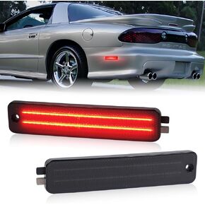 Gempro LED Side Marker Lights for 1993-2002 Pontiac Firebird Trans AM Red Rear Bumper Parking Lamps, 2PCS (Smoked Len) in Saudi Arabia