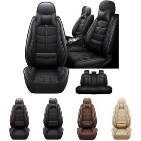 5 Seats with Lumbar Support Car Seat Cushion,for Lexus ES 350 2007-2024,Nappa Leather Car Seat Covers,Non-Slip Waterproof Seat Covers, Airbag Compatible Interior(Standard,Coffee) in Kuwait
