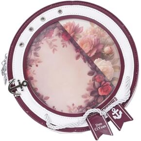 Round ita Bag Shape Aesthetic Purse Cute Anime Sailor PU Leather Crossbody pin Bag in Kuwait