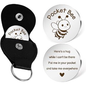 Bee Themed Gifts Bee Keychain Cute Animal Pocket Hug Token Emotional Support Gift Small Easter Christmas Gifts for Bees Lovers Boyfriend Girlfriend Son Daughter Best Friend Women Men in Saudi Arabia