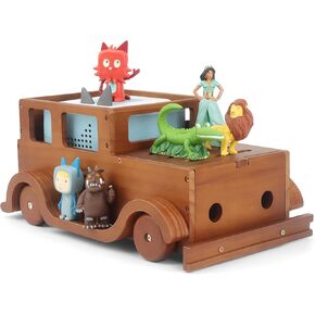 Storage & Play Car Shelf for Toniebox 2/1 Tonie Figures Characters Storage,Magnetic for Creative Tonie Box, Wooden Magnetic Shelf for Kids in Kuwait