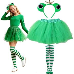 Kirei Sui Frog Costume for Women Adults Teens Headband, Socks & Soft Lined Tutu Halloween Christmas Party Accessories in Saudi Arabia