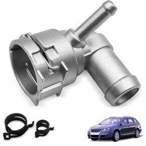 1K0122291R Aluminum Water Coolant Hoses Connector Pipe Replacement for Audi A3 S3 Sportback VW Beetle EOS Golf Caddy CC Jetta Passat Touran Seat Skoda 1K0122291CA (Aluminum) in Kuwait