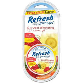 Refresh Your Car! E300878900 Scented Gel Can, 2.5 oz, Fresh Strawberry and Cool Lemonade in Kuwait