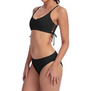 Period Swimwear Two Piece Leakproof Menstrual Swimsuit Low Waist Bikini Sets Tie Side Bathing Suit for Teen Girls in Kuwait
