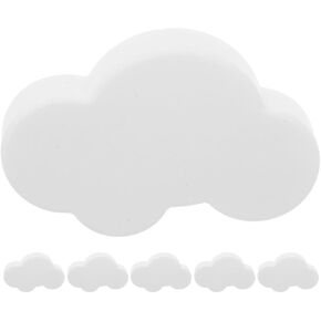 Luxshiny 6 قطع من مقابض الأدراج المطاطية الناعمة على شكل سحابة كرتونية باللون الأبيض، مقابض أجهزة الخزانة لخزائن الغرف وخزائن المطبخ، ومقابض الأبواب المزخرفة in Kuwait