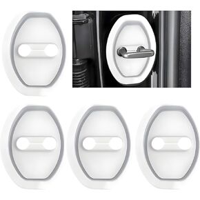 4PCS Door Latch Lock Cover for VW Atlas 2018-2025 2026 Silicone Door Latch Guard Protects Protector Vehicle Doors Locks Guard Car Interior Accessories,Black in Kuwait