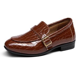 Haloumoning Boys Dress Shoes Kids Slip On Loafers Church Wedding Formal School Uniform Shoes in Kuwait