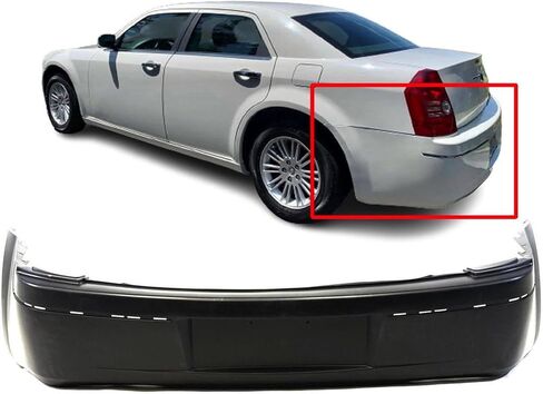 FitParts Compatible With Rear Bumper Cover 2005 2006 2007 2008 2009 2010 Chrysler 300 Sedan 05 06 07 08 09 10. New, Primed & Ready for Paint. CH1100320 4805777AC in Saudi Arabia