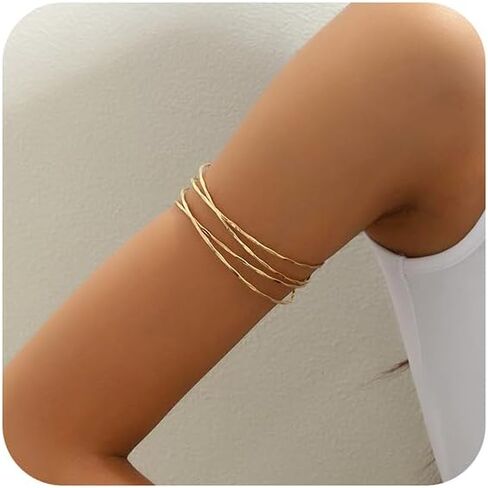 Arm Cuff for Women Gold Arm Cuff Upper Arm Gold Cuff Bangle Gold Cuff Bracelet Silver Cuff Bracelet Arm Cuff Jewelry Minimalist Jewelry in Kuwait
