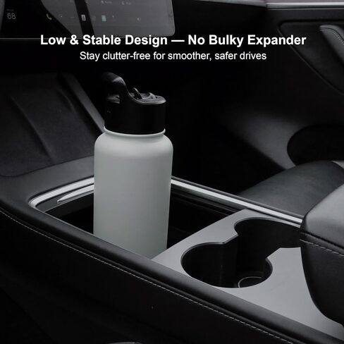 Gen 2 Tesla Model Y & Model 3 Cup Holder Insert – Center Console Organizer – Fits 26–32 oz Extra Large Tumblers & Bottles Including Yeti, Hydro Flask, Nalgene, Simple Modern, ThermoFlask in Saudi Arabia