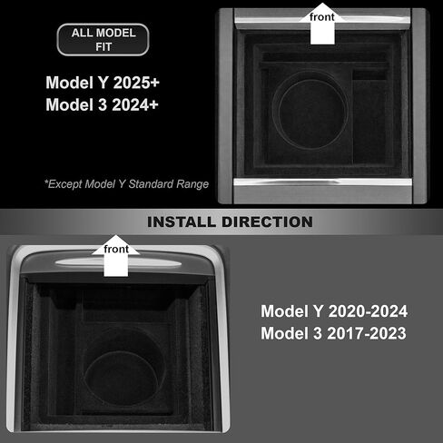Gen 2 Tesla Model Y & Model 3 Cup Holder Insert – Center Console Organizer – Fits 26–32 oz Extra Large Tumblers & Bottles Including Yeti, Hydro Flask, Nalgene, Simple Modern, ThermoFlask in Saudi Arabia