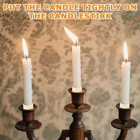 Rubber Taper Candle Holders - 5 PCS Silicone Candle Grips & Huggers Rings Holders, Taper Candles Grippers Stay Put Candles Ring Hugger Gaskets for Upright Fitters in Candle Holders and Cups Secure in Kuwait