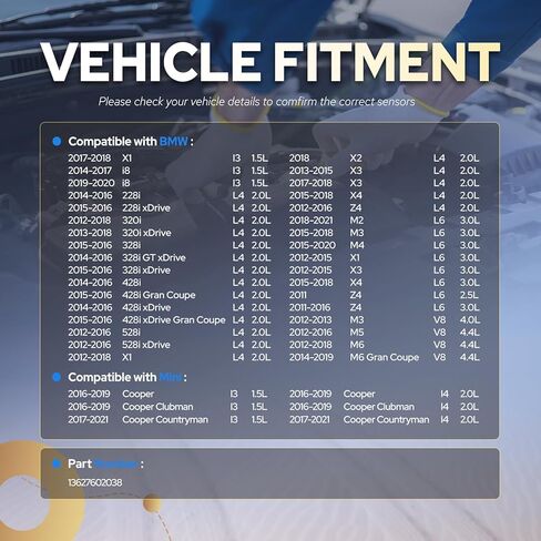 ENA Mass Air Flow Sensor Meter MAF Compatible with BMW 320i 320i 328i xDrive X1 Z4 i8 M3 2011 2012 2013 2014 2015 2016 2017 2018 2019 2020 2021 Replacement for 13627602038 MAS0338 0280218266 74-51010 in Kuwait