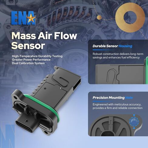 ENA Mass Air Flow Sensor Meter MAF Compatible with BMW 320i 320i 328i xDrive X1 Z4 i8 M3 2011 2012 2013 2014 2015 2016 2017 2018 2019 2020 2021 Replacement for 13627602038 MAS0338 0280218266 74-51010 in Kuwait