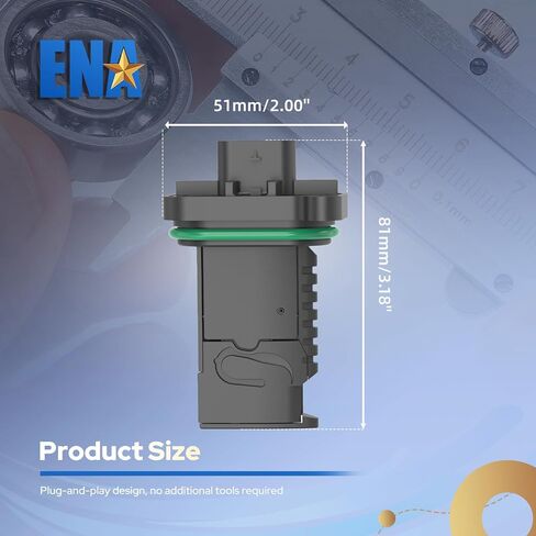 ENA Mass Air Flow Sensor Meter MAF Compatible with BMW 320i 320i 328i xDrive X1 Z4 i8 M3 2011 2012 2013 2014 2015 2016 2017 2018 2019 2020 2021 Replacement for 13627602038 MAS0338 0280218266 74-51010 in Kuwait