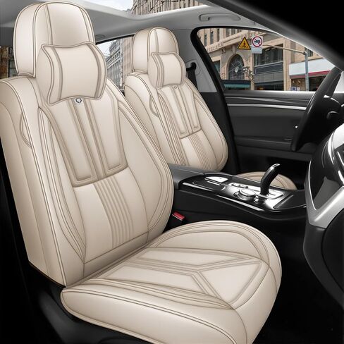 Car Seat Covers Full Set for Volkswagen Tiguan 2009-2025, Nappa Leather Seat Cover Full Coverage Waterproof Seat Protectors (Black&Blue,5 Seats Standard) in Saudi Arabia