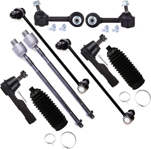 SCITOO 10pcs Front End Suspension Kit fit 2007-2011 for Honda CR-V Outer Inner Tie Rod End Steering Boot Sway Bar Link in Saudi Arabia