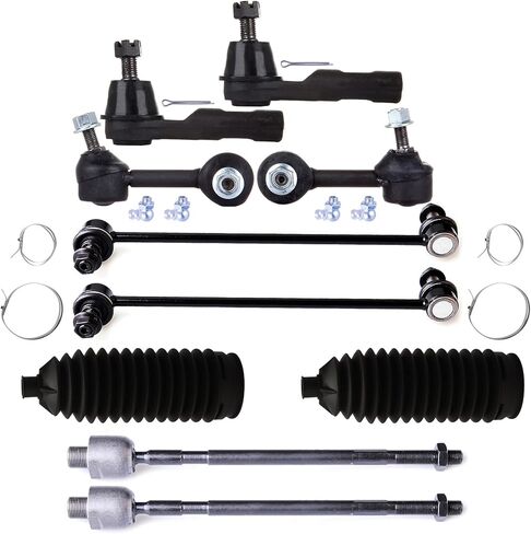 SCITOO 10pcs Front End Suspension Kit fit 2007-2011 for Honda CR-V Outer Inner Tie Rod End Steering Boot Sway Bar Link in Saudi Arabia