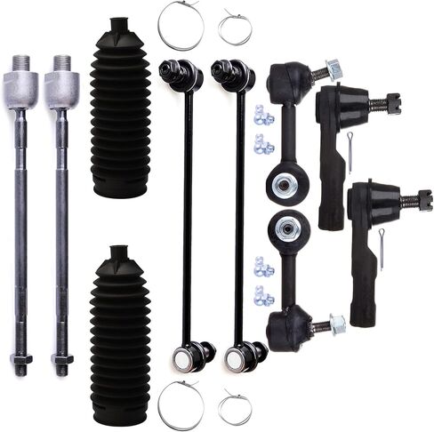 SCITOO 10pcs Front End Suspension Kit fit 2007-2011 for Honda CR-V Outer Inner Tie Rod End Steering Boot Sway Bar Link in Saudi Arabia