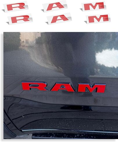 Reflective Concepts 2019-2026 RAM Door Emblem Overlay Decal Stickers - (Color: Gloss Red) in Saudi Arabia