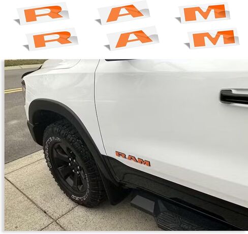 Reflective Concepts 2019-2026 RAM Door Emblem Overlay Decal Stickers - (Color: Gloss Red) in Saudi Arabia